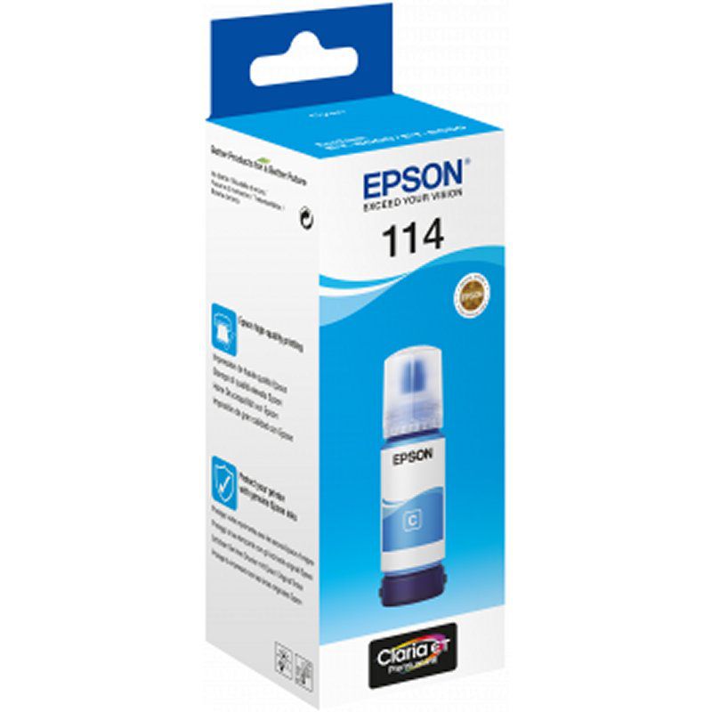 Epson Botella Tinta Ecotank 114 Cyan 70ml